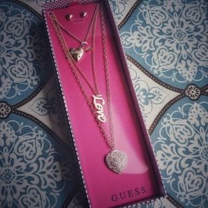 Guess - NIB Necklace and earring set